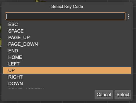 keycode dialog