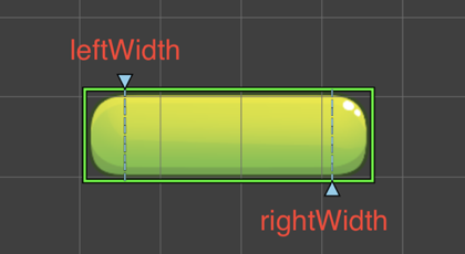 Nine Slice with 3 slices mode.