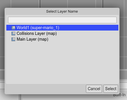 Selecting the layer.