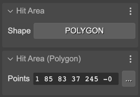 Set polygon hit area.