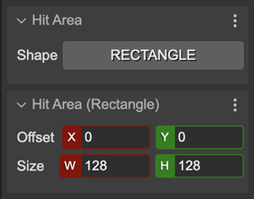 Enable rectangle hit area