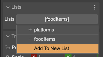 Create new list in the Lists section.