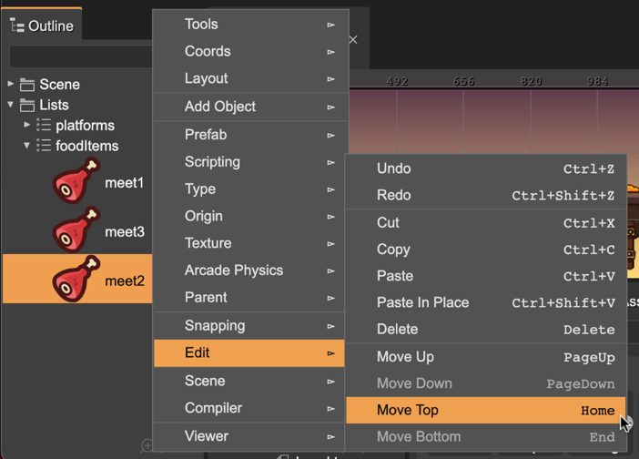 Sorting commands.