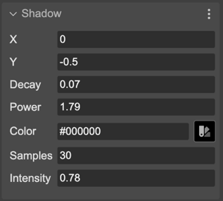 Shadow FX properties