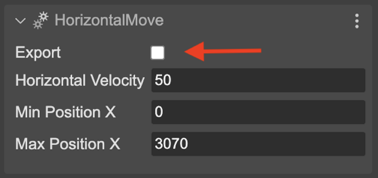 Export parameter.