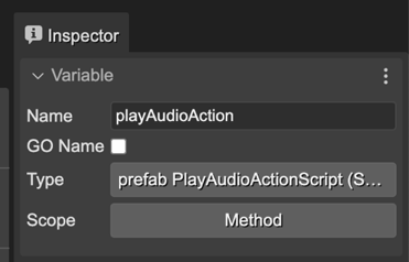 Variable section of a script node